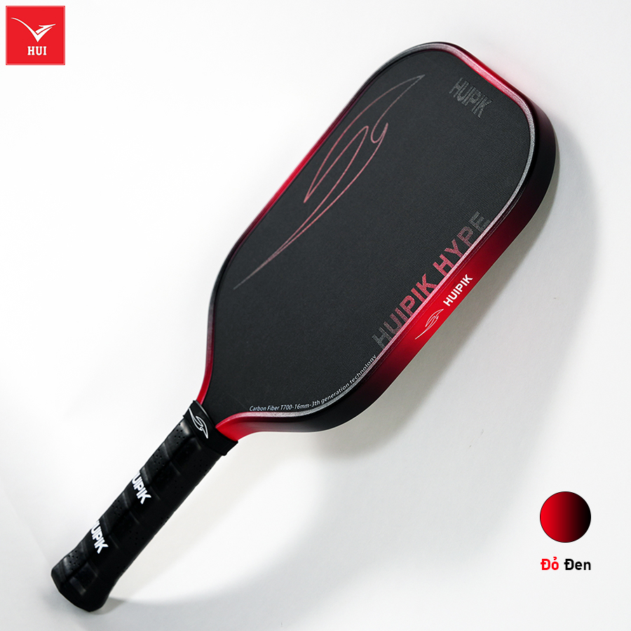 Vợt Pickleball Huipik Hype - Carbon T700 siêu nhám - 16mm Cao cấp