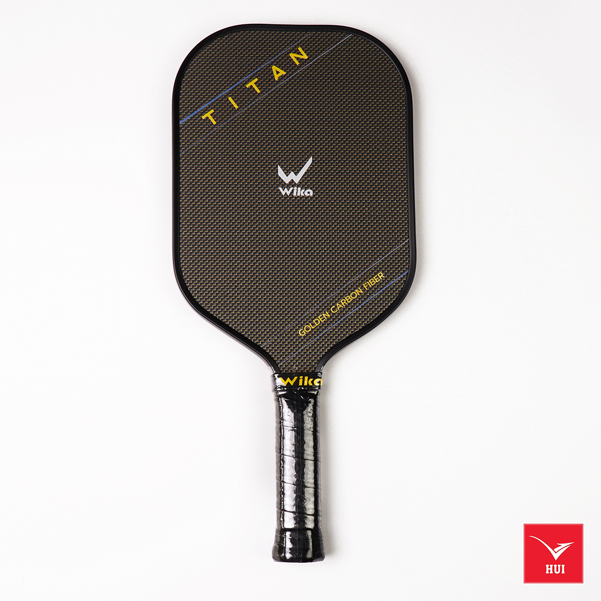 VỢT PICKLEBALL WIKA TITAN MẶT VỢT TITANIUM VÀNG Siêu nhám, dày viền 16 mm
