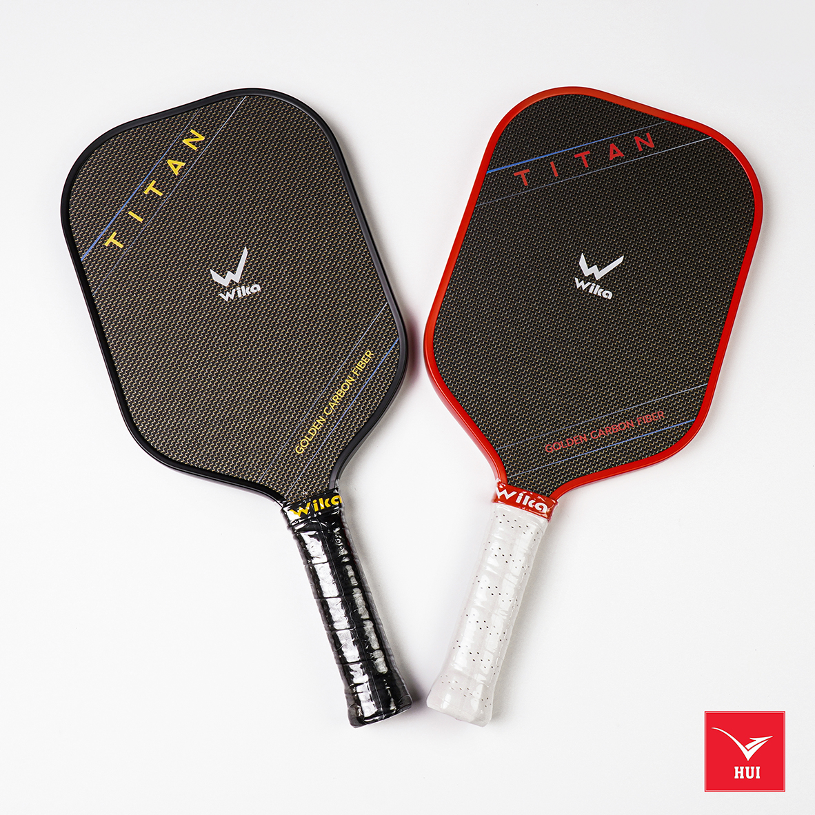 VỢT PICKLEBALL WIKA TITAN MẶT VỢT TITANIUM VÀNG Siêu nhám, dày viền 16 mm