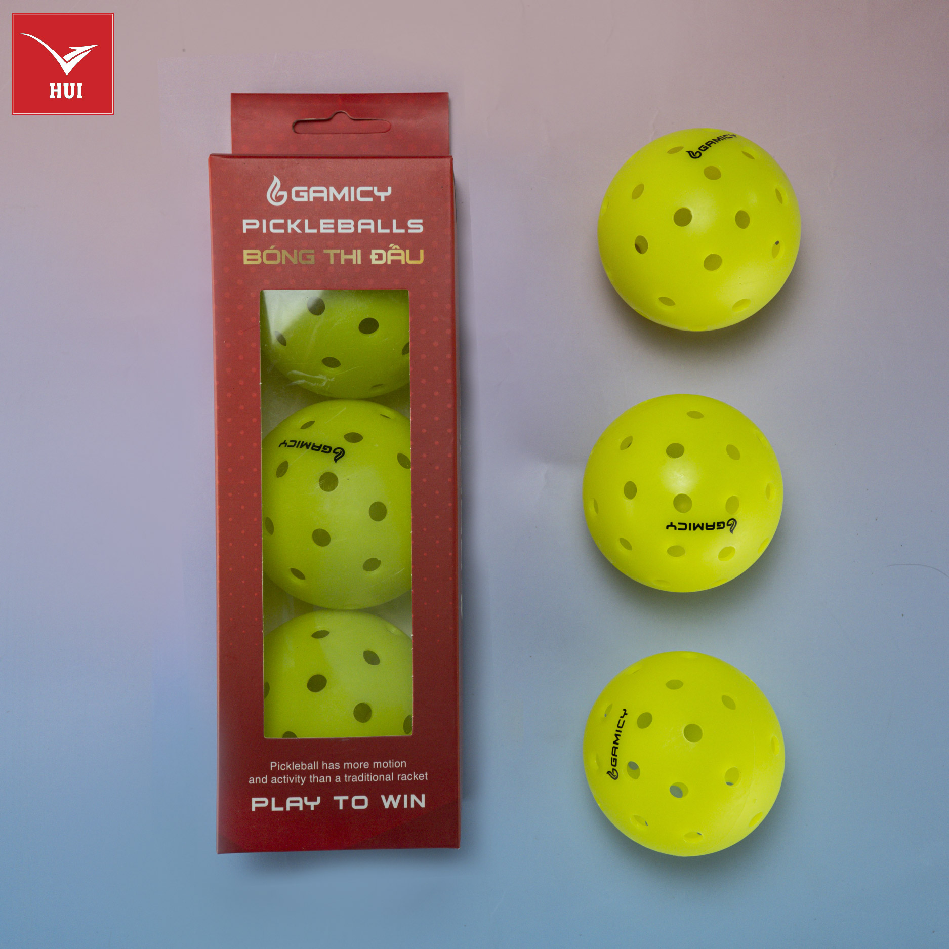 Combo 3 quả bóng thi đấu Pickleball chính hãng đạt tiêu chuẩn USPA (Hiệp hội Pickleball Mỹ) vợt  pickleball