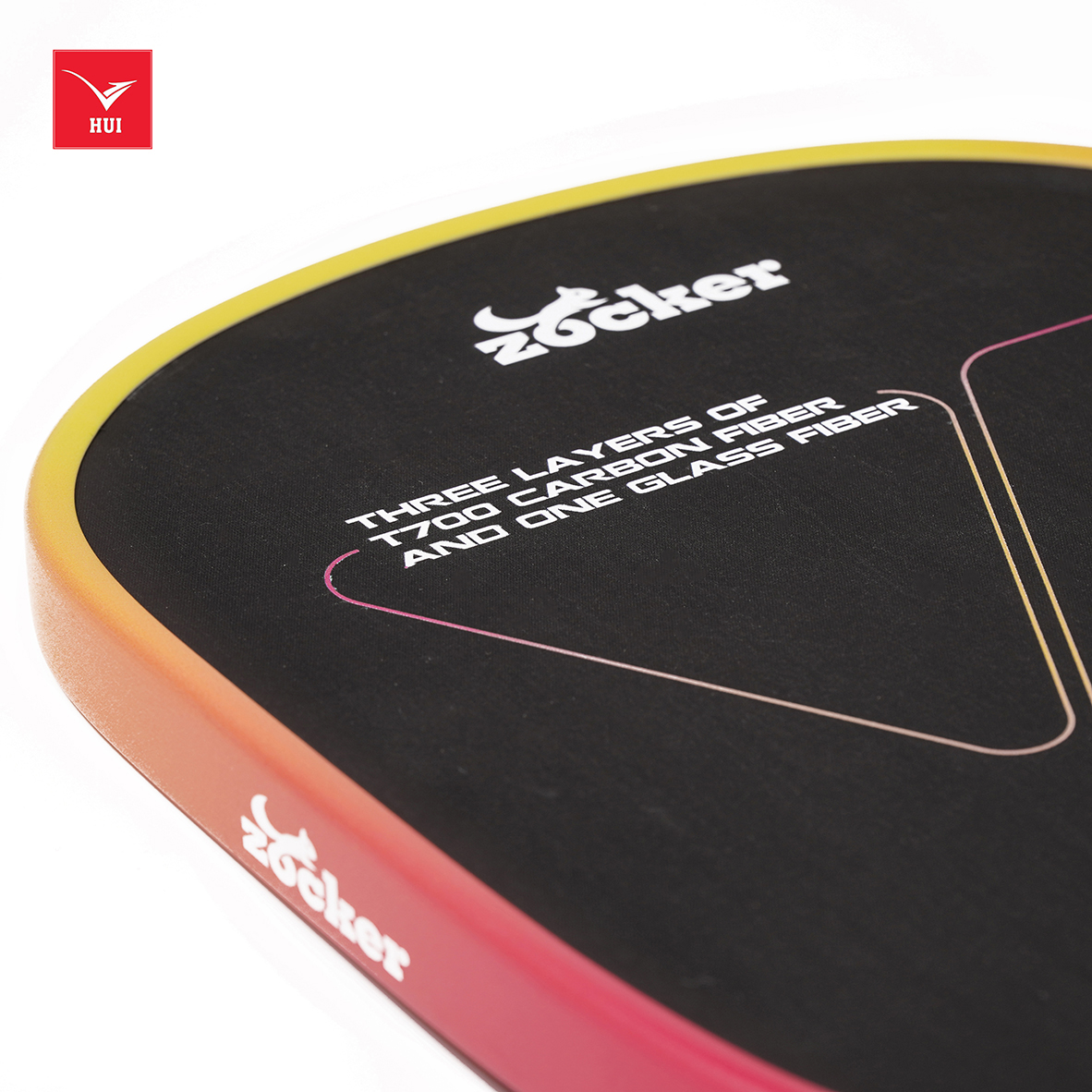 Vợt Pickleball Zocker Happy HP2 - Carbon T700 fiber siêu nhám lõi tổ ong đạt tiêu chuẩn USPA Hiệp hội Pickleball Hoa Kỳ