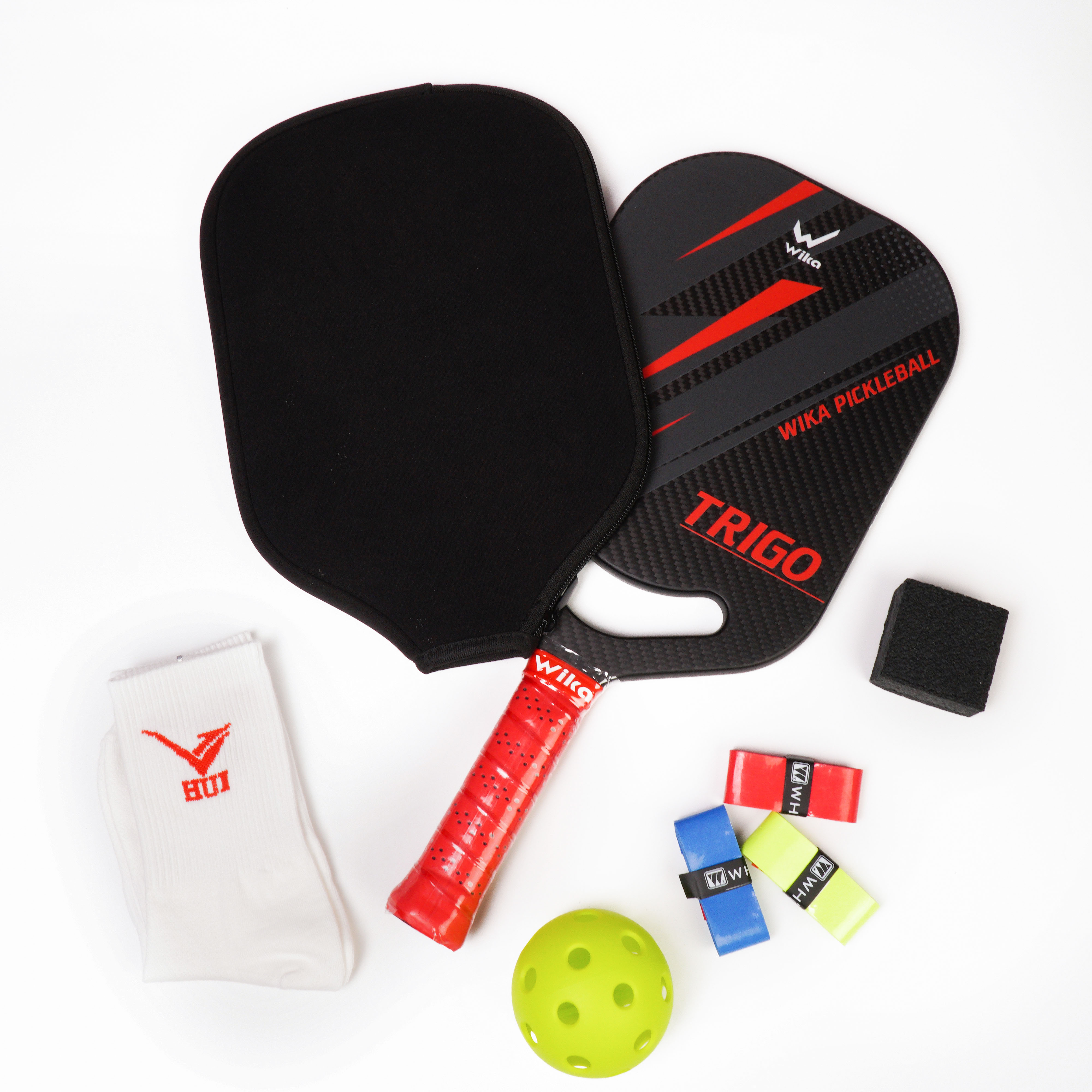 VỢT PICKLEBALL TRIGO mặt carbon 3K T1000 cao cấp siêu nhám - Full viền carbon dày 16mm