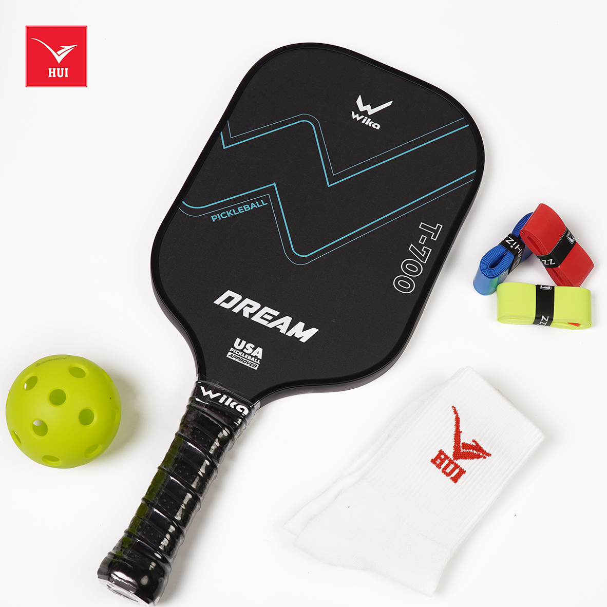 Vợt Pickleball Wika Dream - Carbon Fiber T700 cao cấp siêu nhám lõi tổ ong