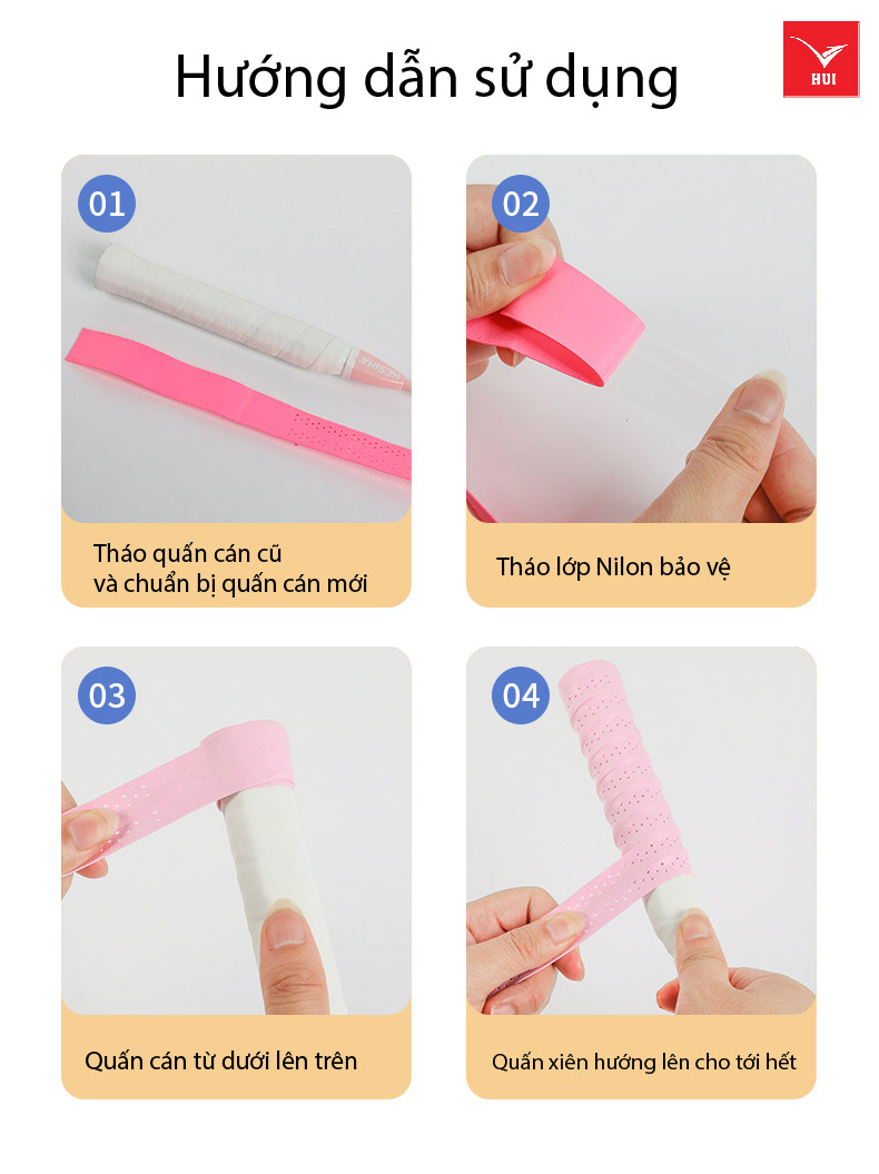 Quấn cán Gân Pickleball, cầu lông, tenis