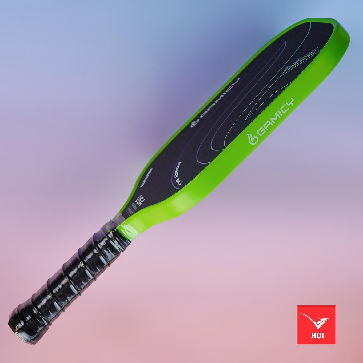 Vợt Pickleball Gamicy Burning Carbon T700 - Máu Xanh Chuôí - 16mm