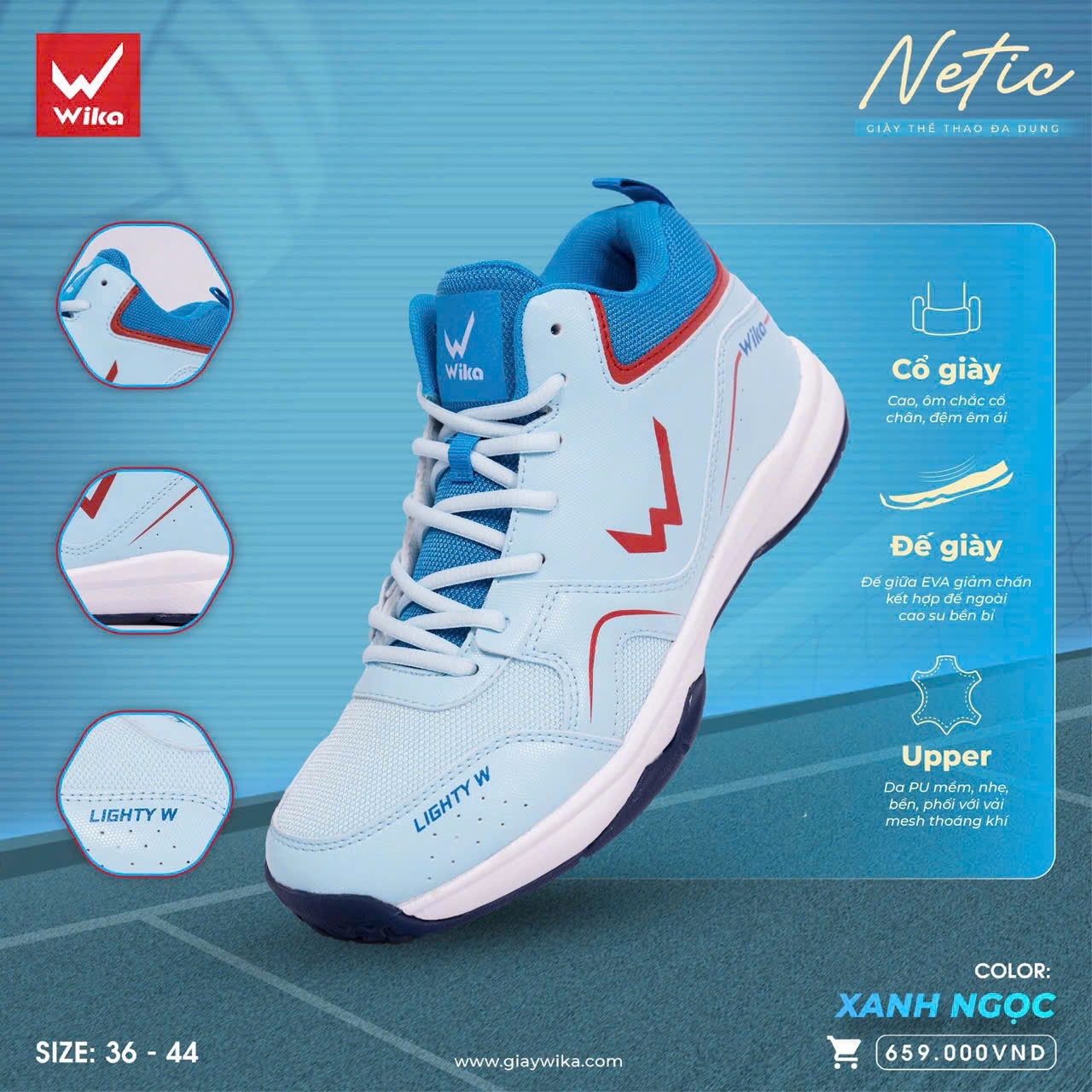 Giày thể thao Wika Netic