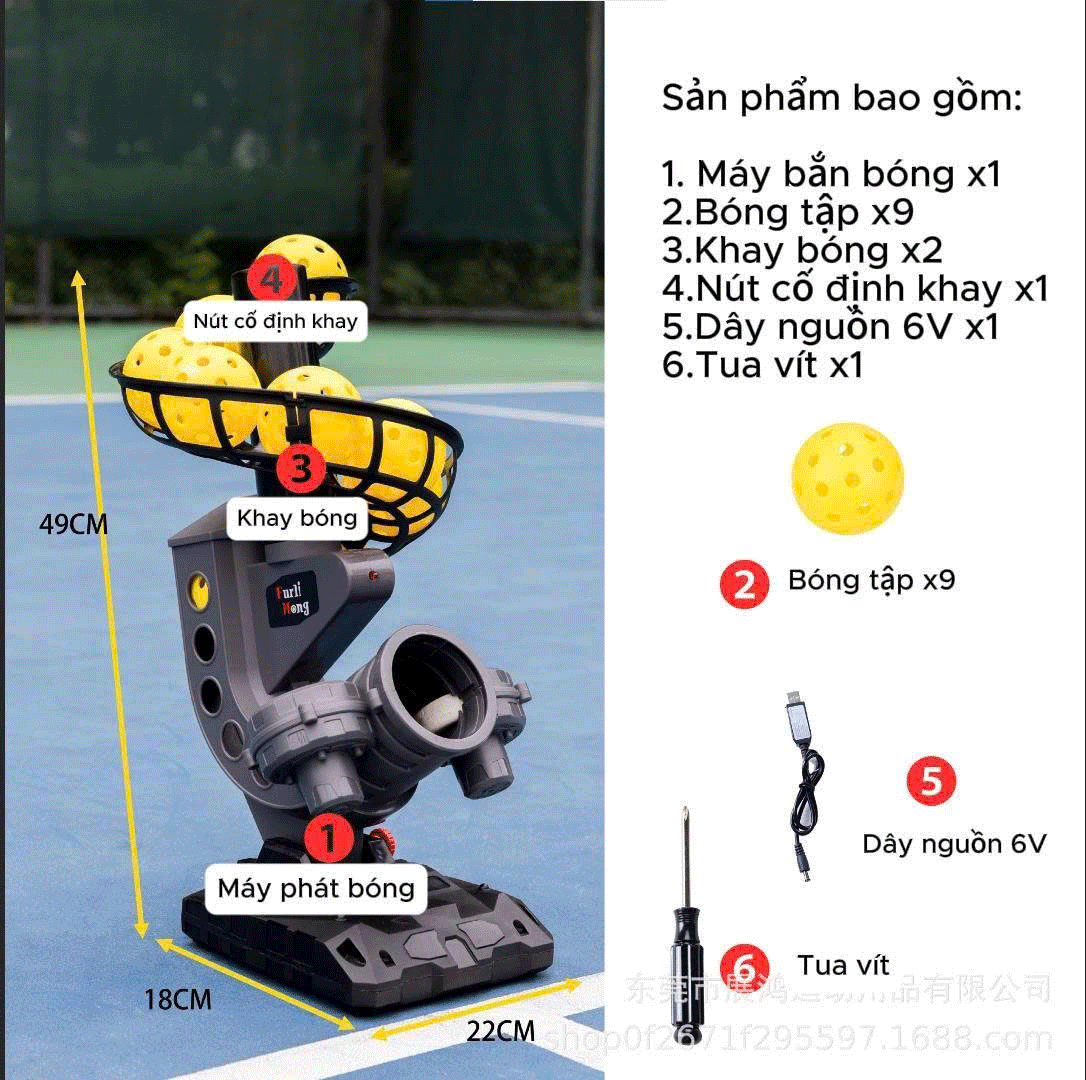 Máy bắn bóng tập luyện trên sân FURLIHONG 388pbh