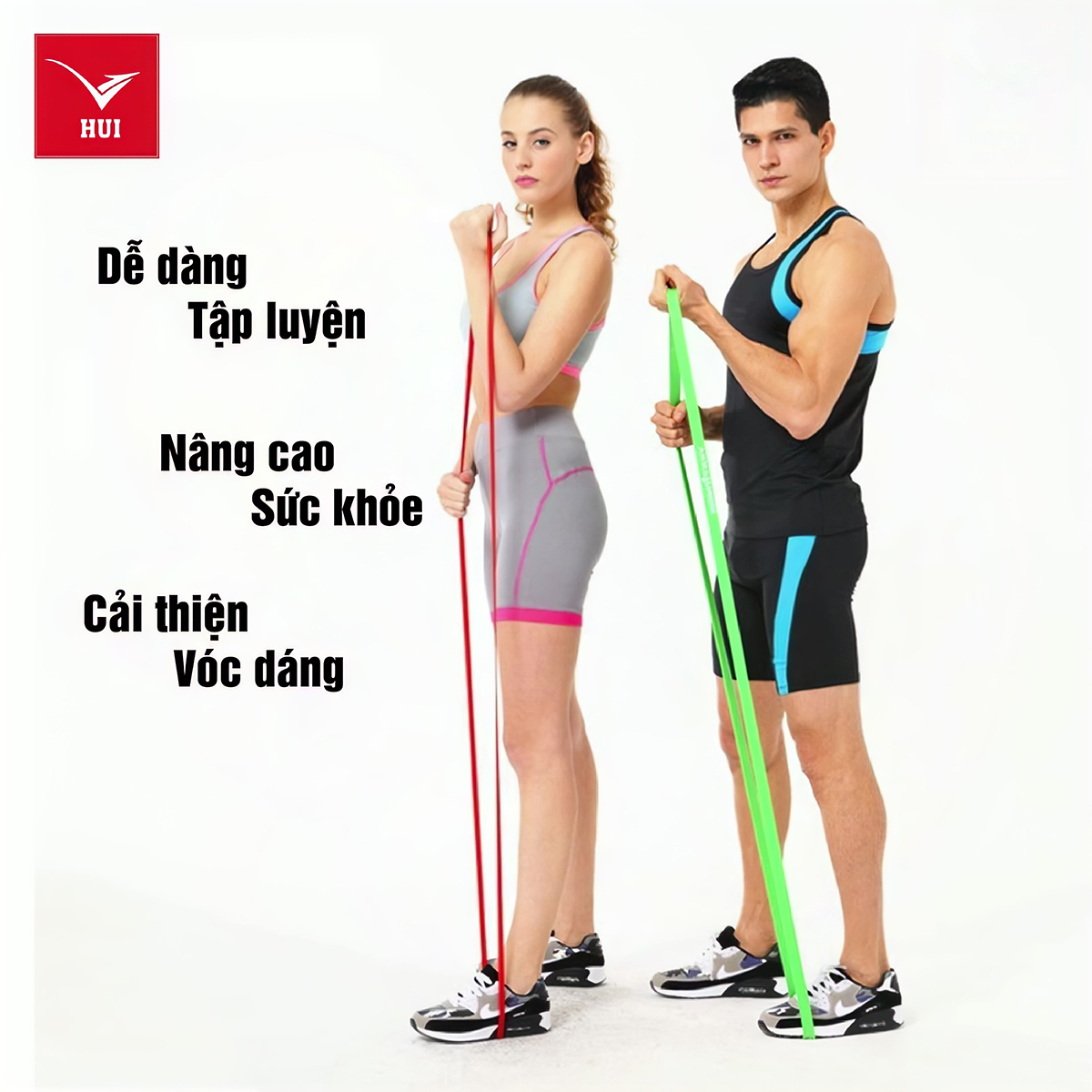 Dây kháng lực GYM Power band cao su đàn hồi thể thao đa năng, tập toàn thân, tập tay, chân, đùi mông vai