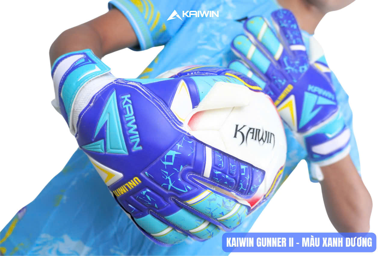 Găng tay thủ môn Kaiwin GUNNER - Mút Latex Gripppy Đức 4mm