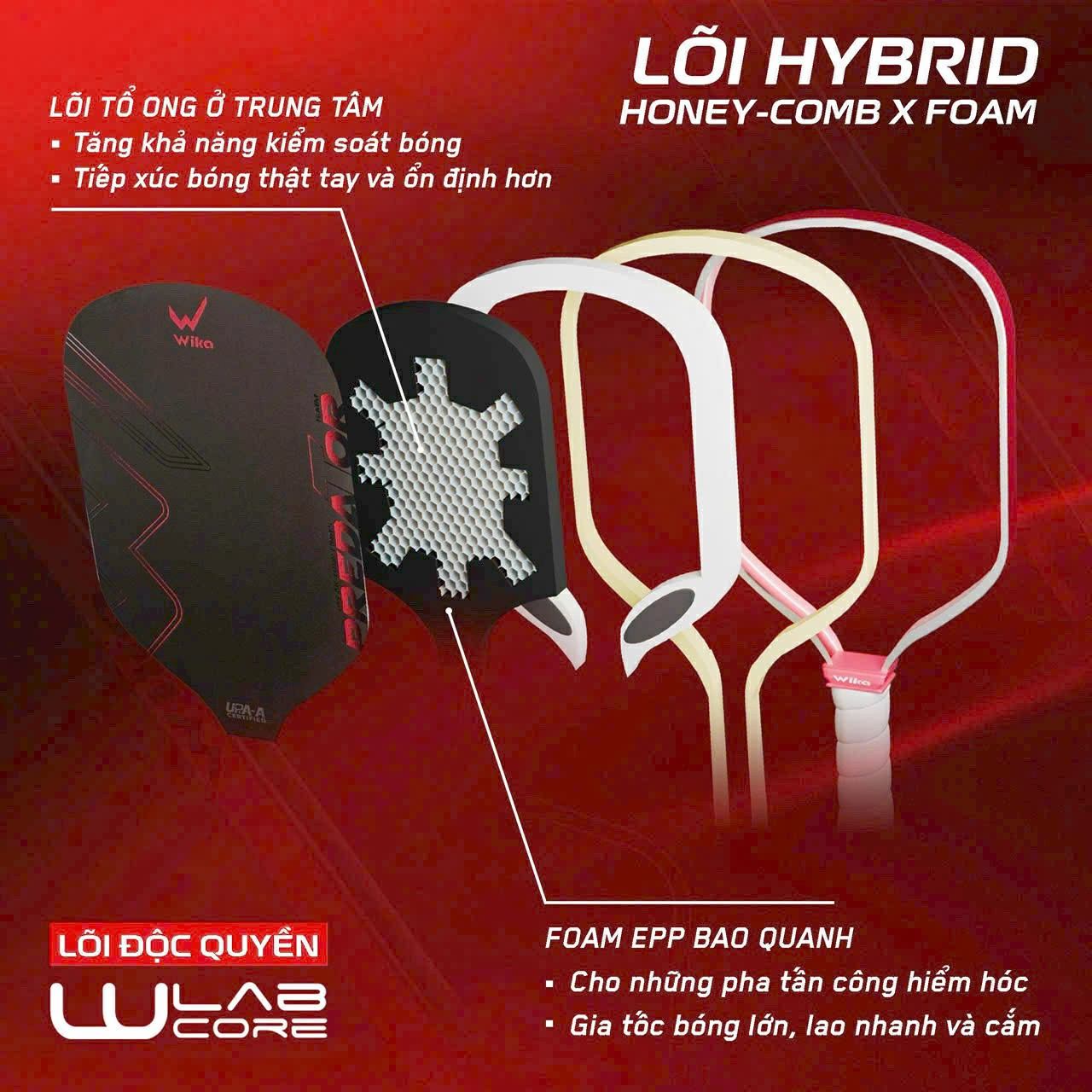 Lõi WLabCore Hybrid Honey-comb x Foam