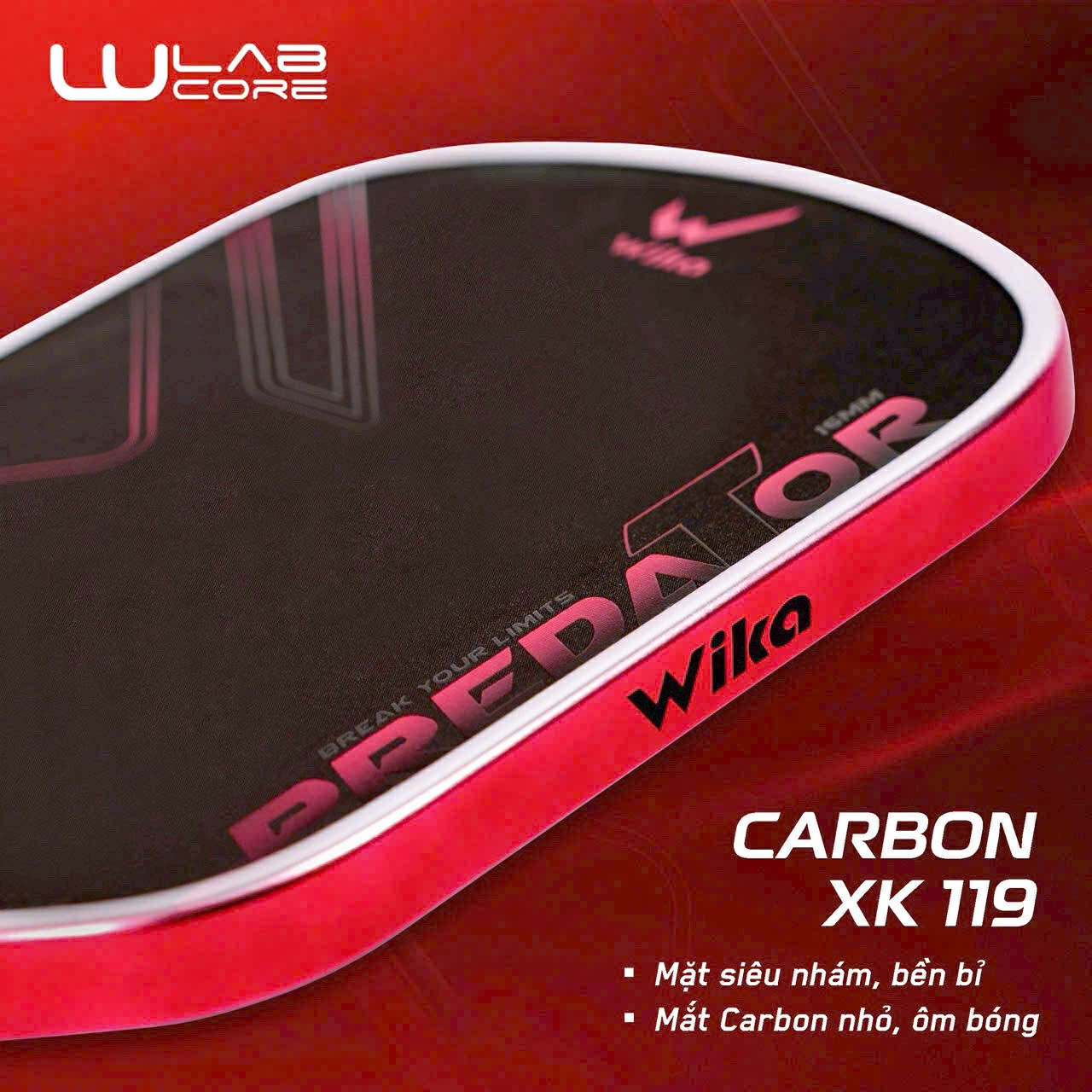 Mặt vợt Carbon XK119 siêu nhám
