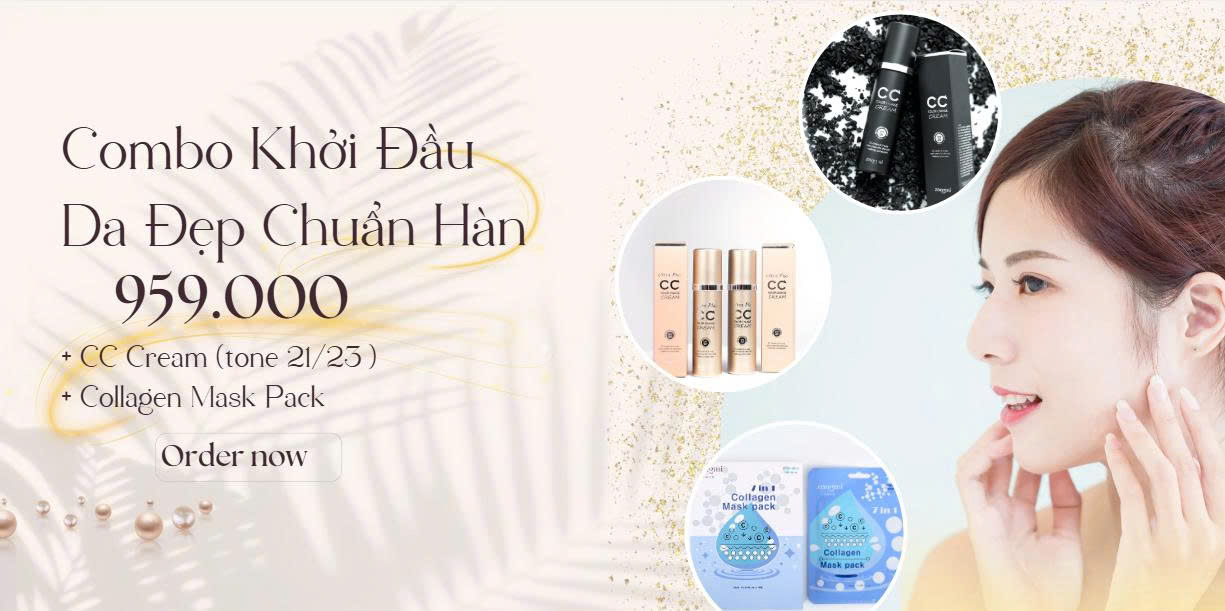 Combo CC Cream & Collagen Mask Zangmi – Da Đẹp Chuẩn Hàn