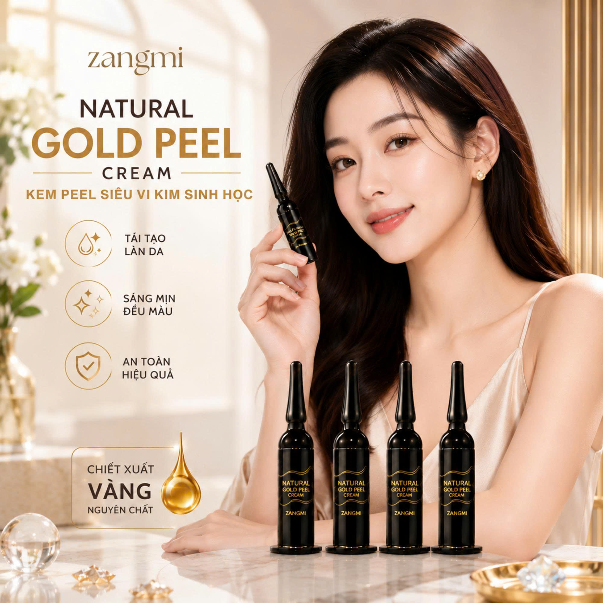 Natural Gold Peel Cream Zangmi – Kem Peel Sinh Học Hỗ Trợ Tái Tạo Làn Da