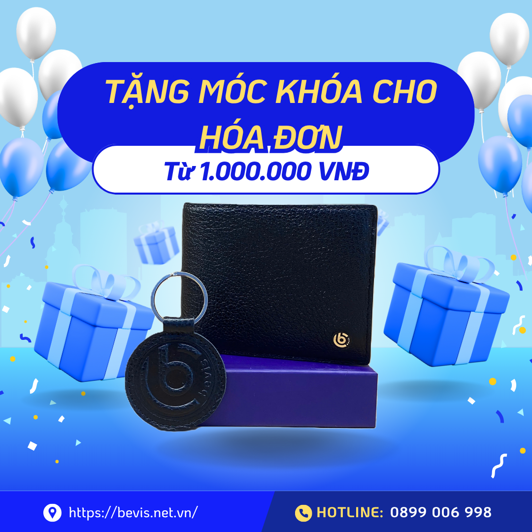 ƯU ĐÃI THÁNG 7: TẶNG MÓC KHÓA DA BEVIS CHO ĐƠN HÀNG TỪ 1 TRIỆU