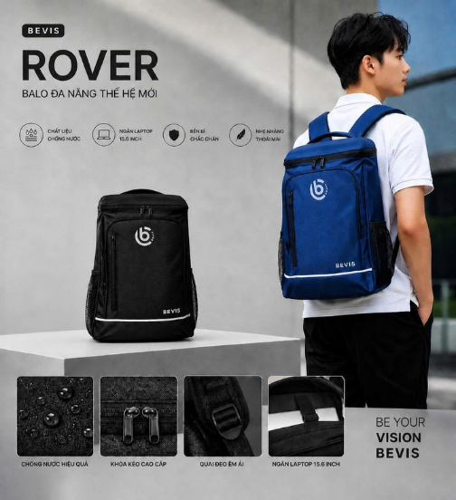 Balo BEVIS ROVER – Balo Đa Năng Thế Hệ Mới Cho Phong Cách Hiện Đại