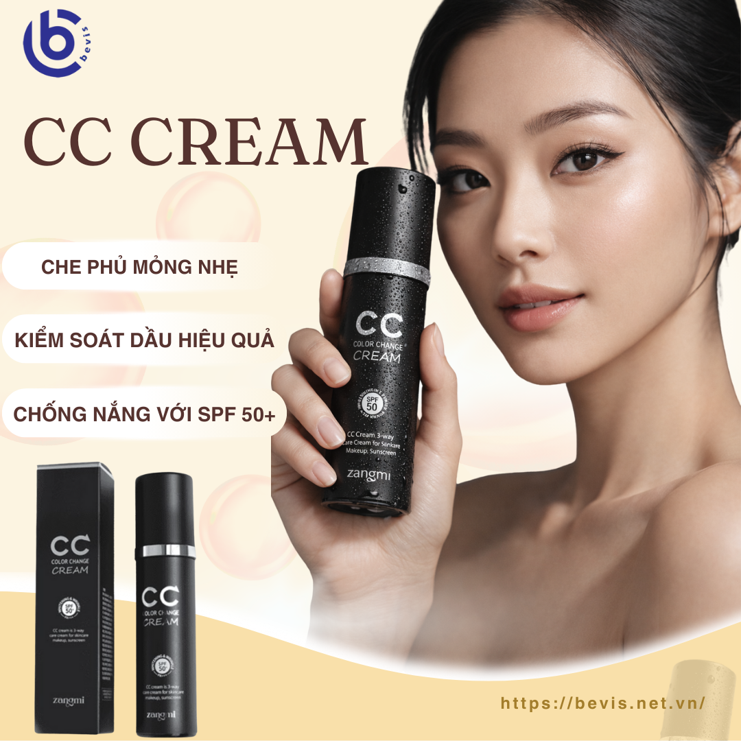 CC Cream Zangmi – Kem Nền Mỏng Nhẹ, Chống Nắng SPF 50+ Cho Da Tự Nhiên