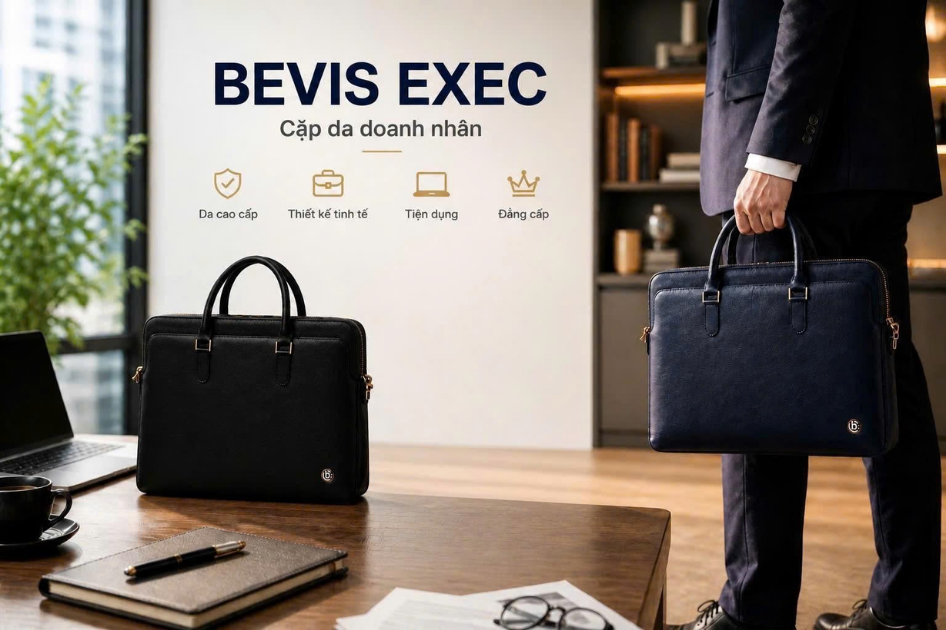 Cặp da doanh nhân Bevis Exec – Đẳng cấp lãnh đạo, chuẩn phong cách chuyên nghiệp
