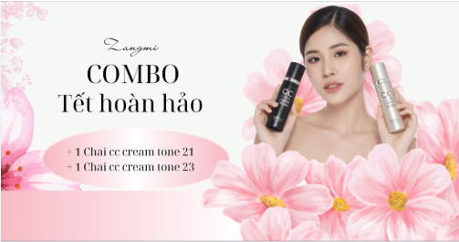 Combo Tết CC Cream ZANGMI Tone 21 & 23 – Lớp Nền Mỏng Nhẹ Cho Làn Da Rạng Rỡ