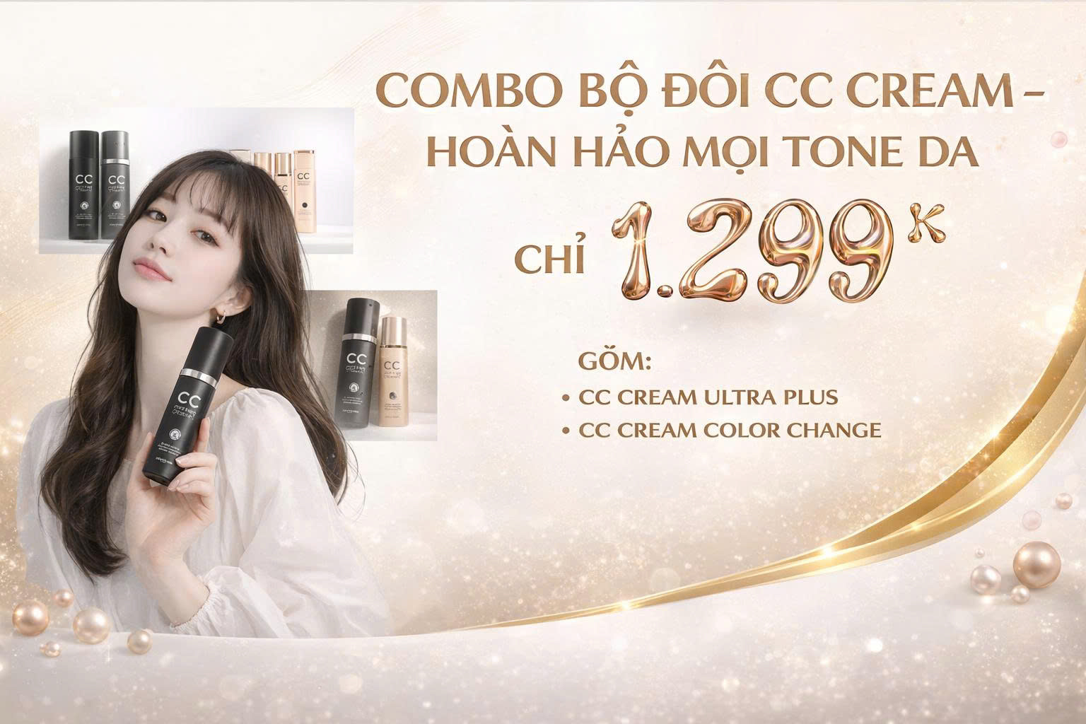 Combo Đôi CC Cream Zangmi – Lớp Nền Mịn Tự Nhiên Phù Hợp Mọi Tone Da