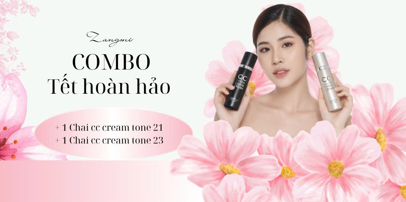 Combo CC Cream Zangmi Tone 21 & 23 – Nền Mỏng Nhẹ Da Đẹp Ngày Tết