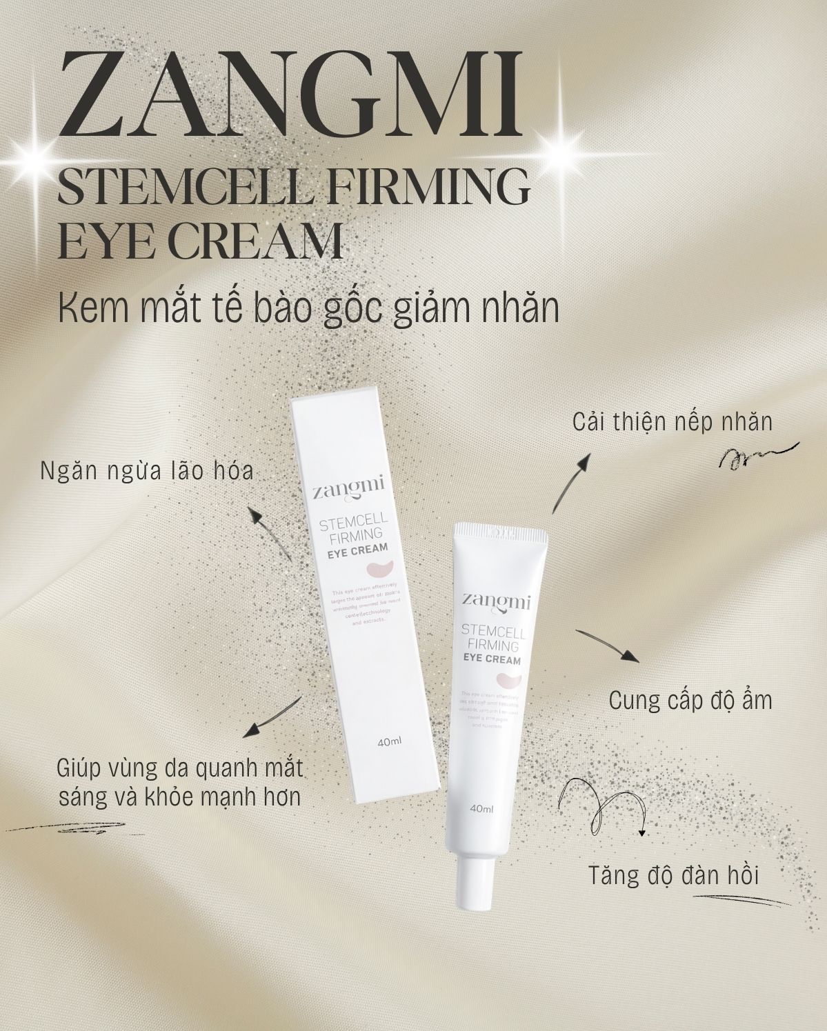 ZANGMI Stemcell Firming Eye Cream – Kem Mắt Tế Bào Gốc Giảm Nhăn, Trẻ Hóa Vùng Da Mắt