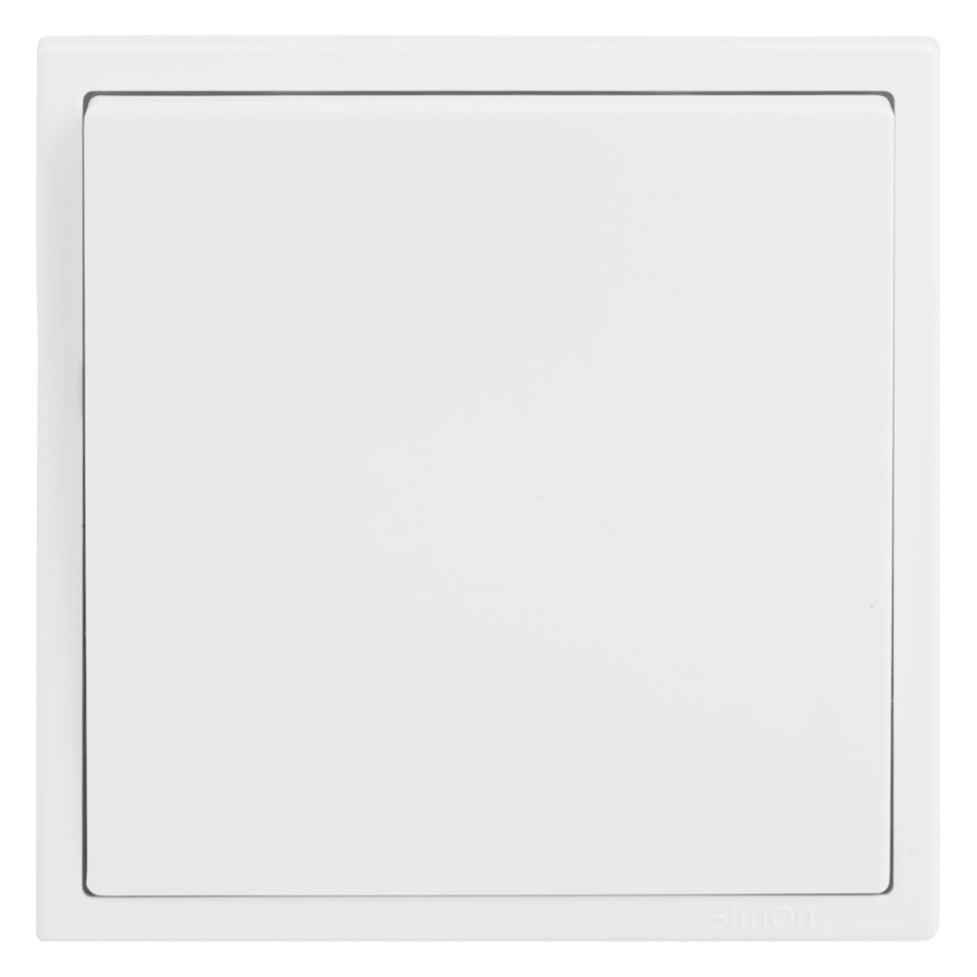 Bộ Module Công tắc đơn 2 chiều mặt vuông màu trắng Simon Series i7,  701012 ( khung và module hạt công tắc)
