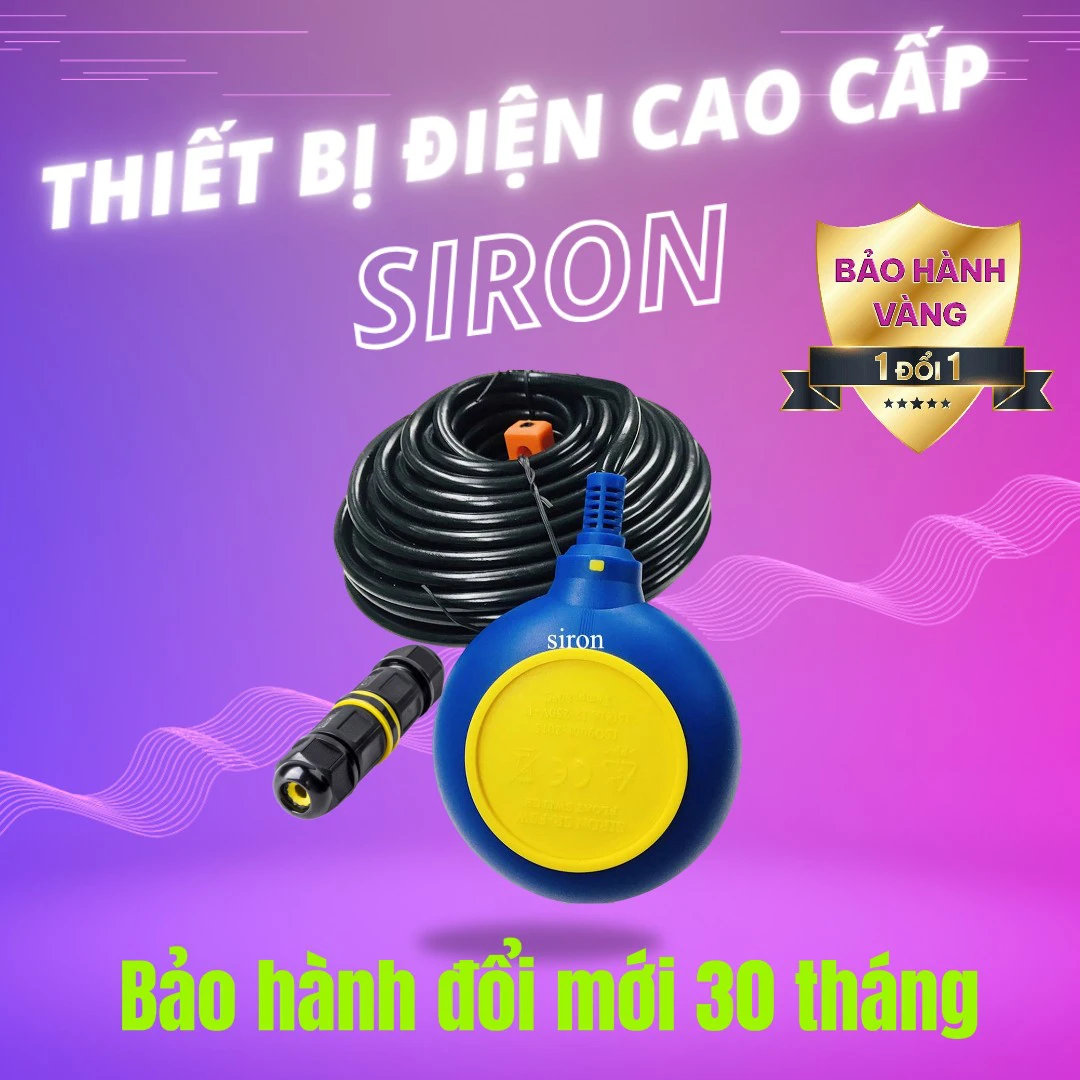 Bộ Phao Điện Điều Khiển Kín Nước Chống Cạn Và Chống Tràn Siron SR-FSW-T-10M