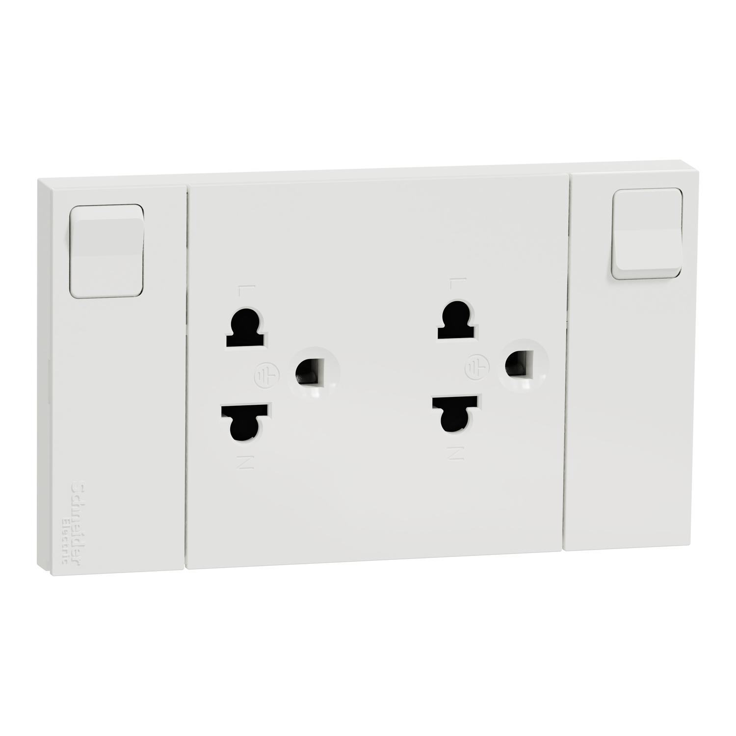 Bộ Ổ Cắm Đôi 3 Chấu 16A Có Công Tắc Schneider AvatarOn A Mã M3T25_SIS_WE