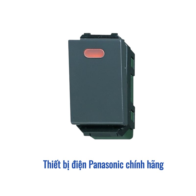 Công tắc 2 cực Panasonic WEV5033-7H - 20A có đèn báo (Xám ánh kim)