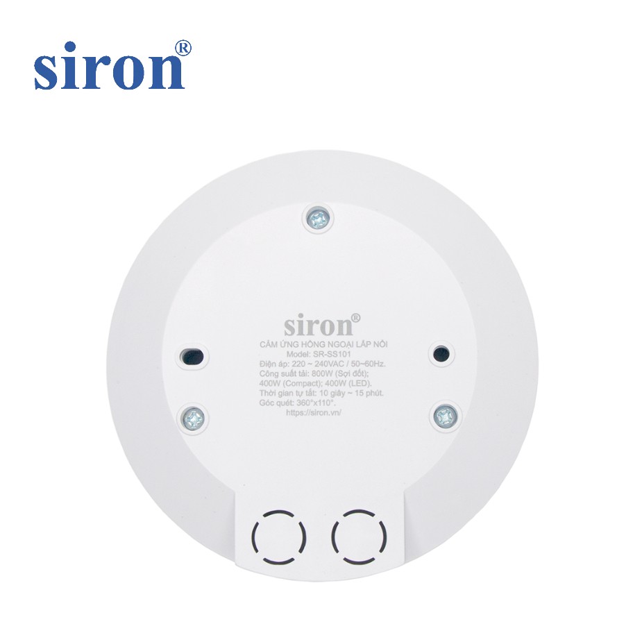 Công Tắc Cảm Ứng Hồng Ngoại Siron SR-SS101 - Siêu Mỏng, Lắp Nổi Trần