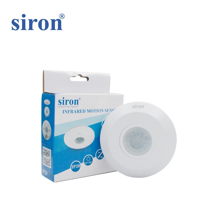 Công Tắc Cảm Ứng Hồng Ngoại Siron SR-SS101 - Siêu Mỏng, Lắp Nổi Trần