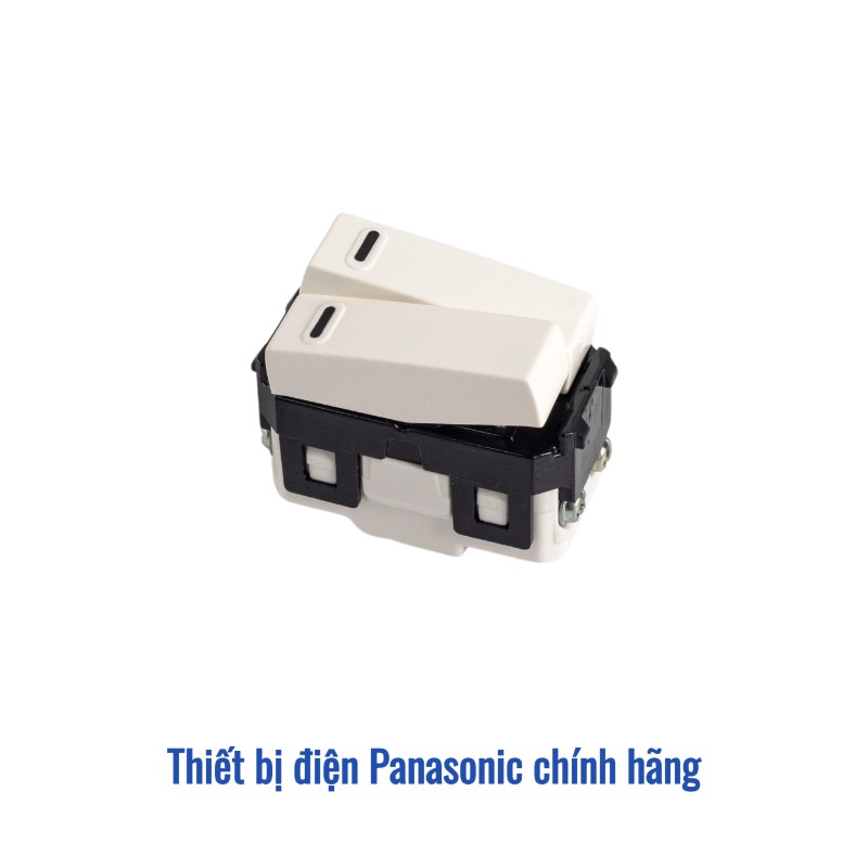 Công tắc đôi 1 chiều Panasonic WEV502107SW - Loại bắt vít (16A)