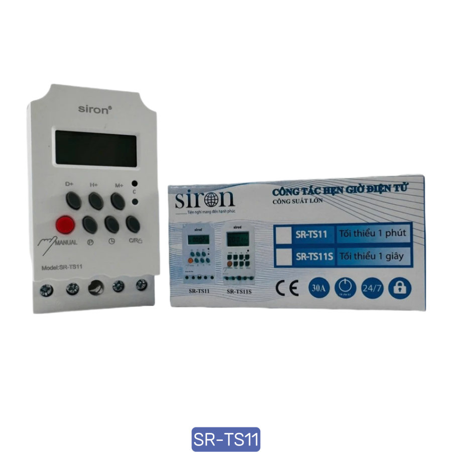 Công tắc hẹn giờ kỹ thuật số bật tắt thiết bị điện Siron SR-TS11