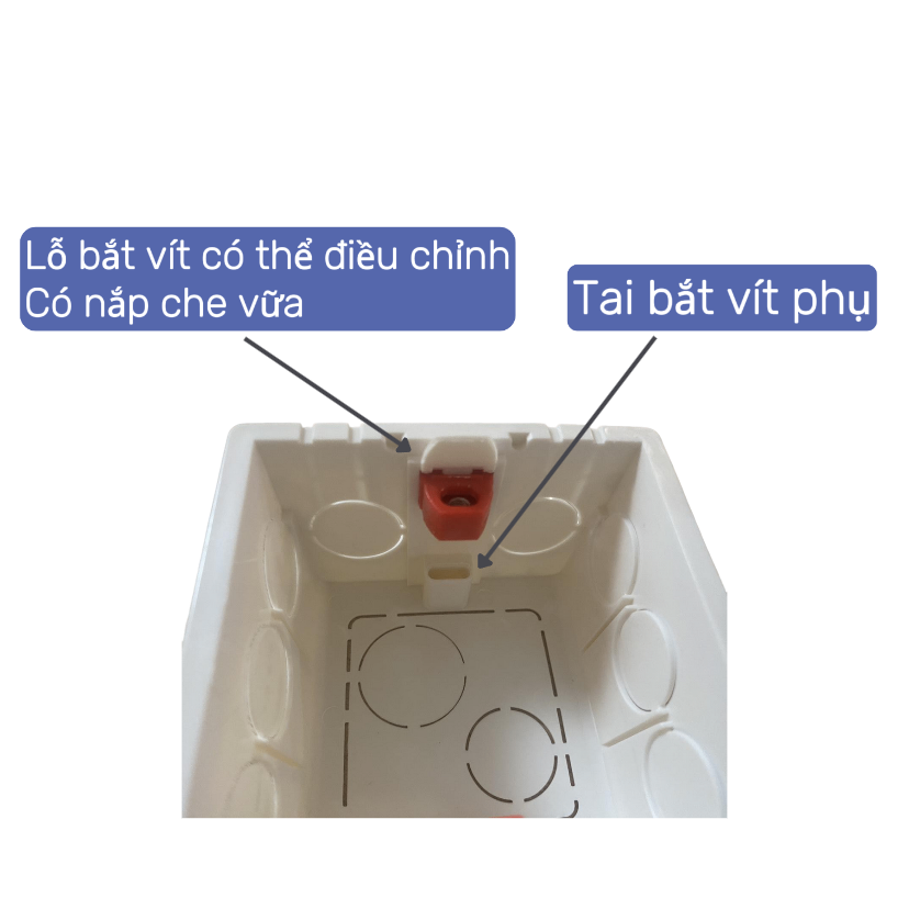 Đế âm tường vuông ghép nối SIRON 86x86x50mm