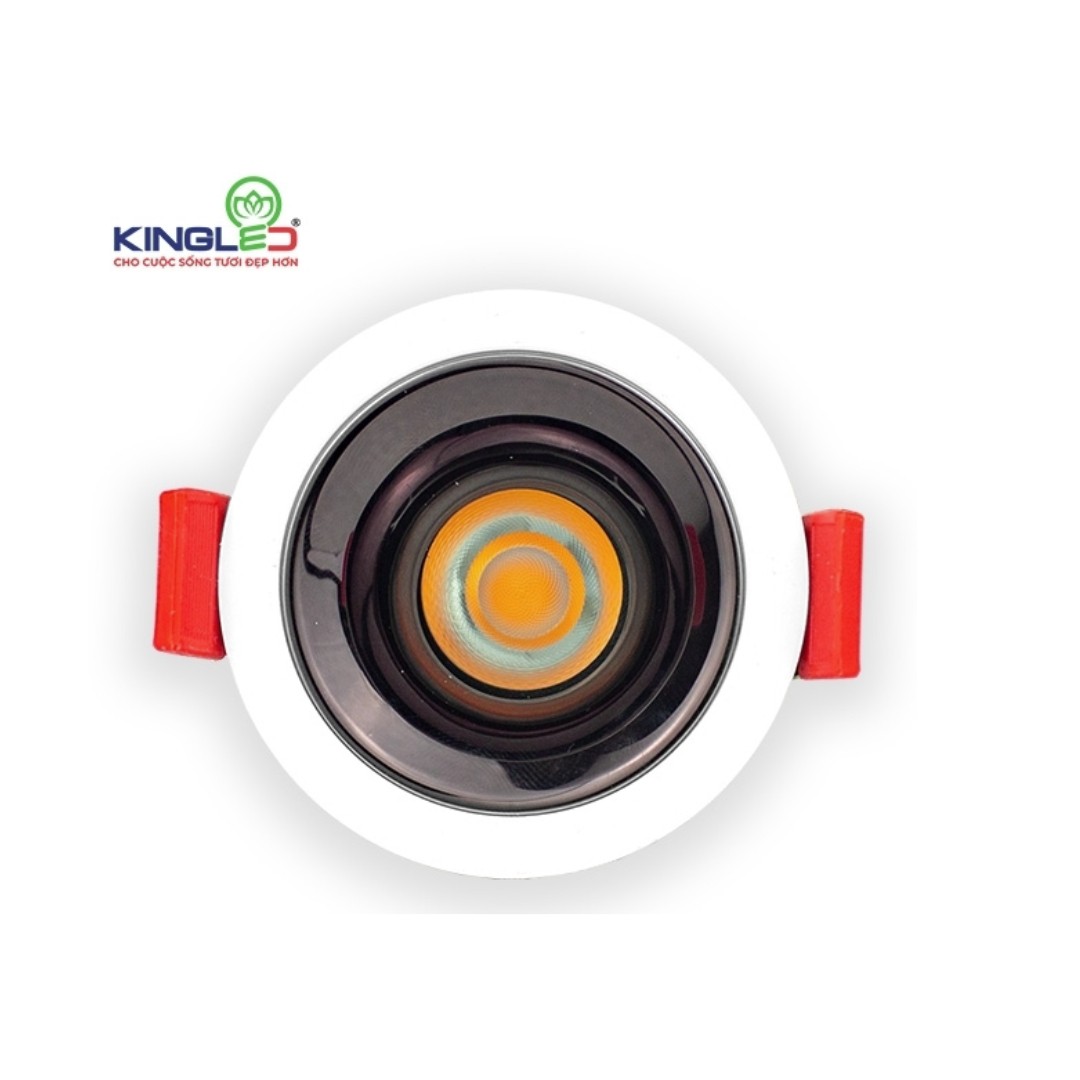 ĐÈN KINGLED ÂM TRẦN RỌI TOURMALINE DA-DLRC 12W ĐƠN SẮC Lỗ Khoét Phi 75 mm  DA-DLRC-12SS-T85-T