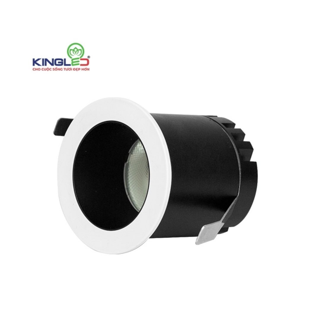 ĐÈN KINGLED ÂM TRẦN RỌI CORAL DA-DLR-7W ĐƠN SẮC Lỗ Khoét Phi 50 mm  DA-DLR-7SS-T58-T/T