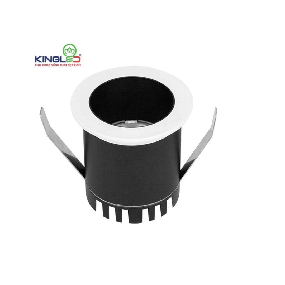 ĐÈN KINGLED ÂM TRẦN RỌI CORAL DA-DLR-7W ĐƠN SẮC Lỗ Khoét Phi 50 mm  DA-DLR-7SS-T58-T/T