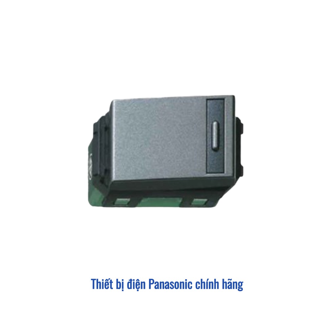 Hạt công tắc B 1 chiều Panasonic Refina WEG55317MH - Xám Ánh Kim 16A
