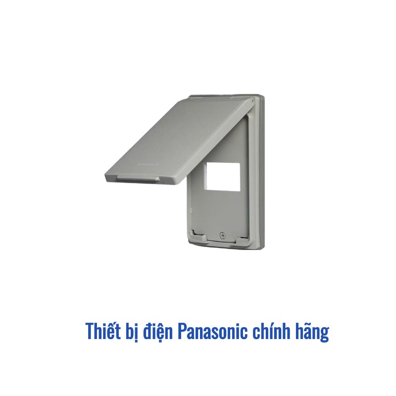 Mặt 1 thiết bị có nắp che mưa Panasonic WEG7901HK-VN - Màu Xám