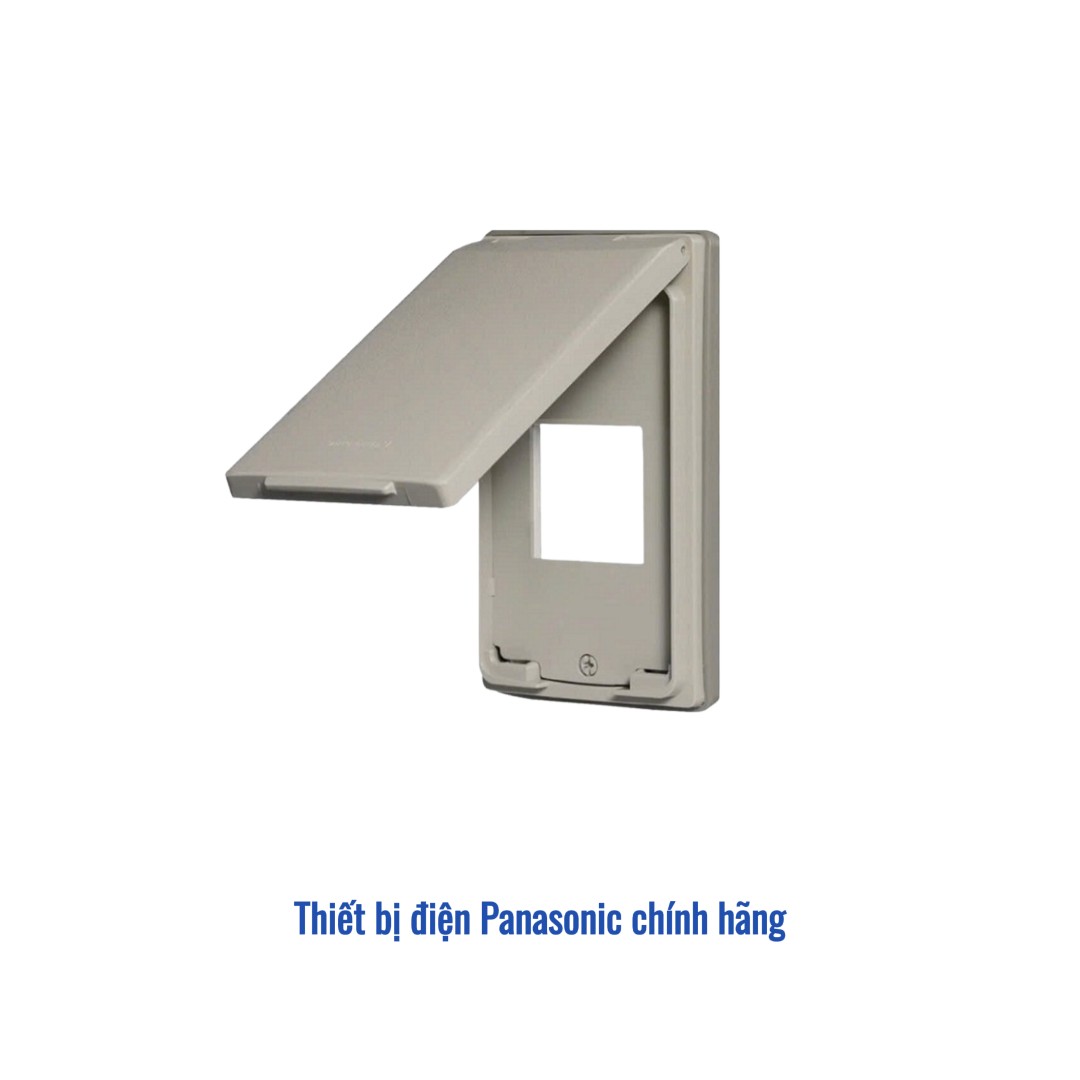 Mặt 1 thiết bị có nắp che mưa Panasonic WEG7901K-VN - Màu Beige
