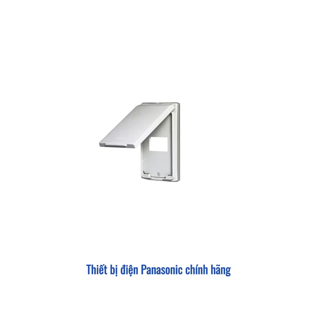 Mặt 1 thiết bị có nắp che mưa Panasonic WEG7901SWK-VN - Màu Trắng