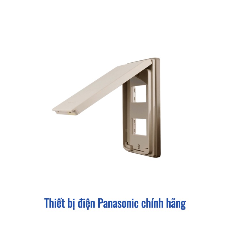 Mặt 2 thiết bị có nắp che mưa Panasonic WEG7902K-VN - Màu Beige