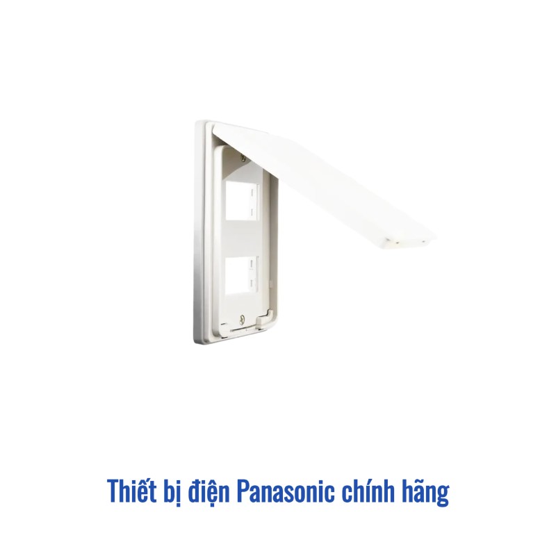 Mặt 2 thiết bị có nắp che mưa Panasonic WEG7902SWK-VN - Màu Trắng
