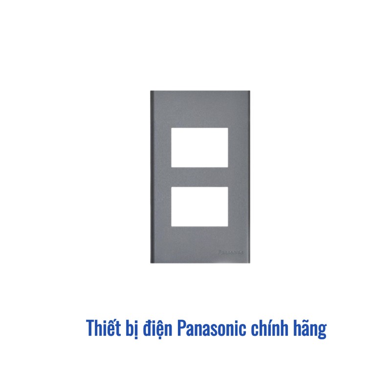 Mặt 2 thiết bị Panasonic WEV68020MH - Màu Xám Ánh Kim (Refina)