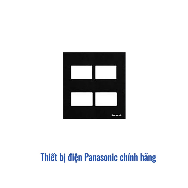 Mặt 4 thiết bị Panasonic WEV68040MB - Màu Đen Ánh Kim (Refina)