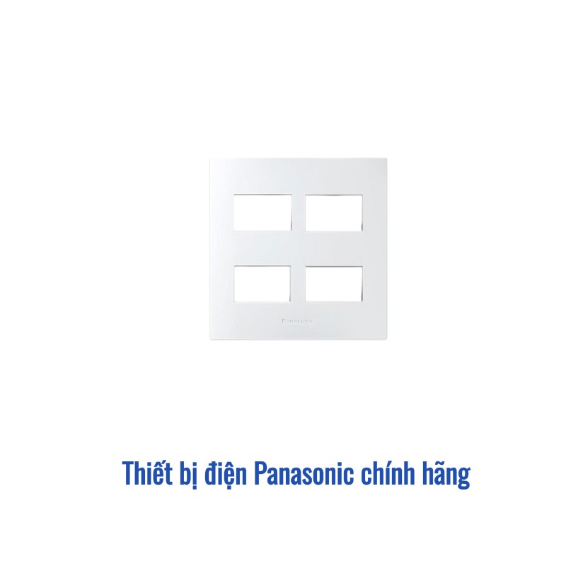 Mặt 4 thiết bị Panasonic WEV68040MW - Màu Trắng Ánh Kim (Refina)