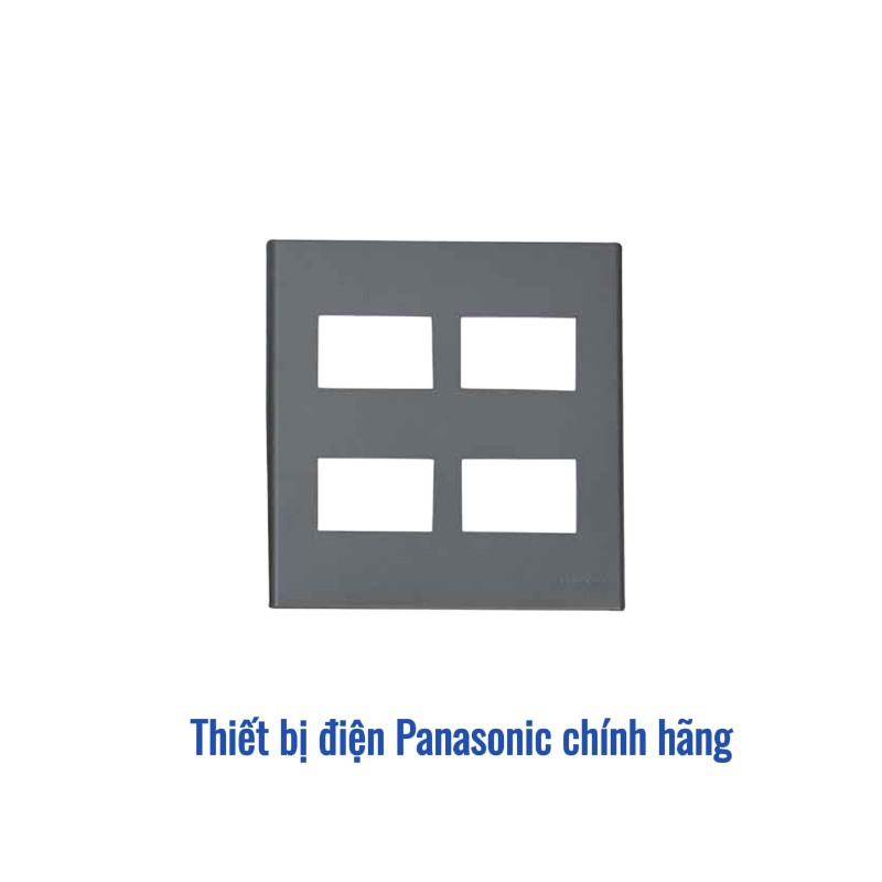 Mặt đôi 4 thiết bị Panasonic WEV68040MH - Màu Xám Ánh Kim (Refina)