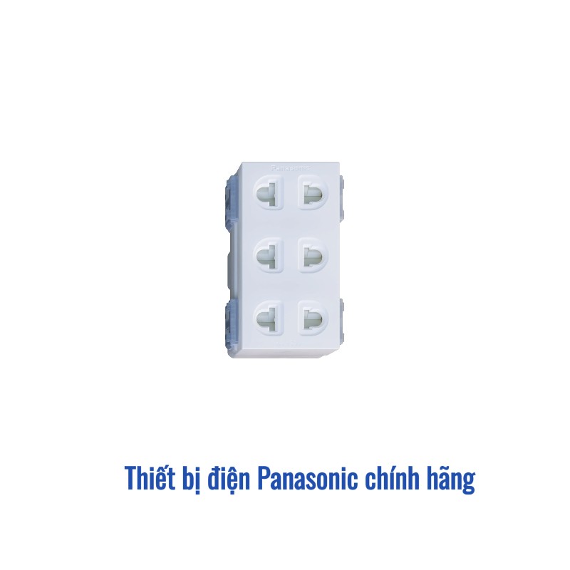 Ổ cắm ba Panasonic WEV138307SW dòng Wide (Bắt vít, 16A)