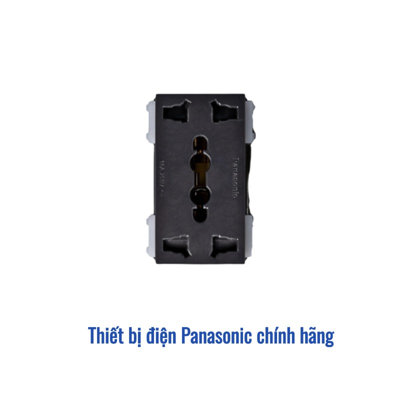 Ổ cắm điện đôi đa năng bắt vít Panasonic WEV157207H (16A) - Wide Metallic