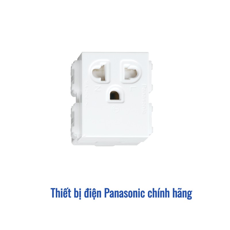 Ổ cắm đơn có màn che và nối đất Panasonic WEV1181-7SW - Bắt vít